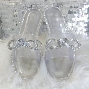 Twinkle Toe Bedazzled Slide-In Sandals